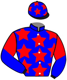 casaque portée par Champier G. jockey du cheval de course LAVRIOT STAR, information pmu ZETURF