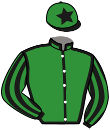 casaque portée par Sheehan G. jockey du cheval de course HEWICK, information pmu ZETURF