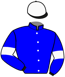 casaque portée par Lagadeuc F. jockey du cheval de course MADE IN FIVE, information pmu ZETURF