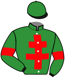 casaque portée par Cueff L. jockey du cheval de course KLOE D'ARRY, information pmu ZETURF