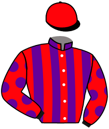 casaque portée par Brunelli Mlle M. jockey du cheval de course SEABAZZ, information pmu ZETURF