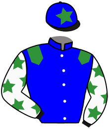casaque portée par Guitraud C. jockey du cheval de course EAGLE DU LEMO, information pmu ZETURF