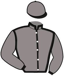 casaque portée par Saout Mlle C. jockey du cheval de course GUOPECK DE VIVOIN, information pmu ZETURF