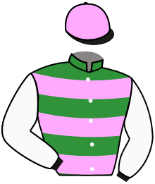 casaque portée par Baeza Gutierrez Mme A. jockey du cheval de course MACANELLA, information pmu ZETURF