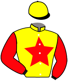 casaque portée par Mouesan H. jockey du cheval de course MESSALA DE LABBAYE, information pmu ZETURF