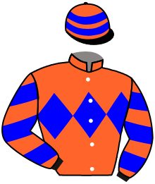casaque portée par Zuliani L. jockey du cheval de course SHAKRIMA, information pmu ZETURF