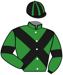 casaque portée par Thomain D. jockey du cheval de course KAHAL DES RUETTES, information pmu ZETURF
