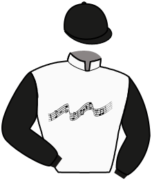 casaque portée par Boutin Hug. jockey du cheval de course DEEP LOVE, information pmu ZETURF