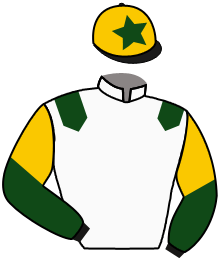 casaque portée par Pietsch A. jockey du cheval de course ELLE LA VITESSE, information pmu ZETURF
