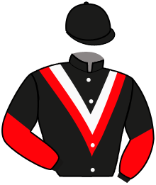 casaque portée par Melis Macias J. jockey du cheval de course KOUP DROIT, information pmu ZETURF