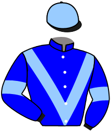 casaque portée par Barzalona M. jockey du cheval de course MORHIB, information pmu ZETURF