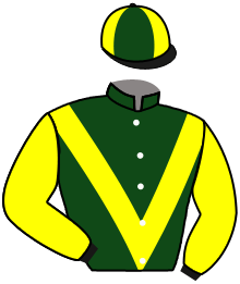 casaque portée par Sias Gio. jockey du cheval de course VICTORY GARDEN, information pmu ZETURF