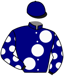 casaque portée par Bachelot T. jockey du cheval de course ALASTOR MAUGREY, information pmu ZETURF