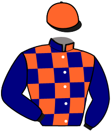casaque portée par Dromigny T. jockey du cheval de course LADY DU POMMEREUX, information pmu ZETURF