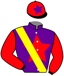 casaque portée par Lemaitre A. jockey du cheval de course GOLDEN WEAVER, information pmu ZETURF