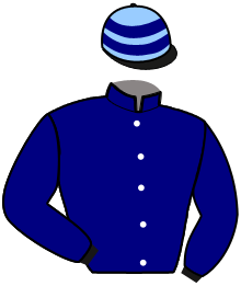 casaque portée par Abrivard M. jockey du cheval de course KALMIA BOSS, information pmu ZETURF