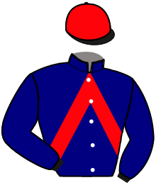 casaque portée par Pou Pou G. A. jockey du cheval de course KER DE TOUES, information pmu ZETURF