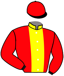 casaque portée par Vilchien A. jockey du cheval de course STEP MORNING, information pmu ZETURF