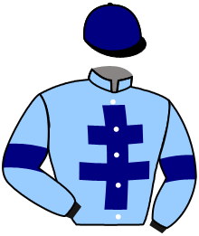 casaque portée par Lebouc Hug. jockey du cheval de course LUNATICOS, information pmu ZETURF