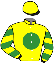 casaque portée par Roussel Leo jockey du cheval de course PARMENIDE, information pmu ZETURF