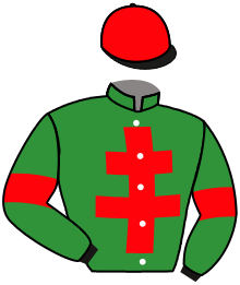 casaque portée par Bernard A. jockey du cheval de course LHASA, information pmu ZETURF