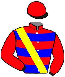 casaque portée par Romary Mlle M. jockey du cheval de course ZAAHIR, information pmu ZETURF