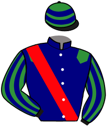 casaque portée par Raimbault C. jockey du cheval de course ALPHA SPIRIT, information pmu ZETURF