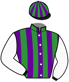 casaque portée par Gout E. jockey du cheval de course MILOU DE CAZOULENE, information pmu ZETURF