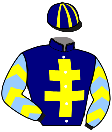 casaque portée par Muidebled A. jockey du cheval de course MELLA DE NESLE, information pmu ZETURF
