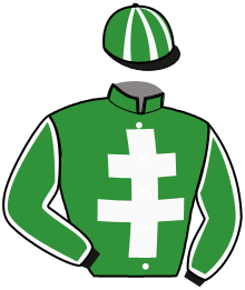 casaque portée par Muidebled A. jockey du cheval de course ISEULT FLOWER, information pmu ZETURF