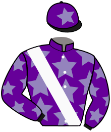 casaque portée par Germain Mlle M. jockey du cheval de course VENES, information pmu ZETURF