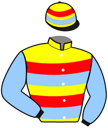 casaque portée par Collette A. jockey du cheval de course INSTINCT D'AM, information pmu ZETURF