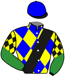 casaque portée par Porzio Giu. jockey du cheval de course HELECHO, information pmu ZETURF