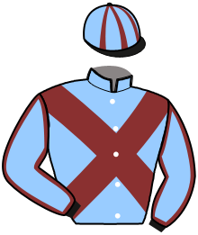 casaque portée par Corbineau F. jockey du cheval de course JOJOBA DE QUERAY, information pmu ZETURF