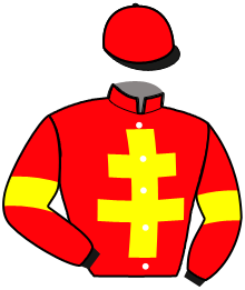 casaque portée par Clozier F. jockey du cheval de course FERIA DU METZ, information pmu ZETURF