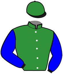 casaque portée par Siadous M. jockey du cheval de course KING HORSE, information pmu ZETURF