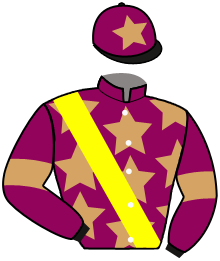casaque portée par Mendizabal I. jockey du cheval de course SISLEY DE L'ABBAYE, information pmu ZETURF