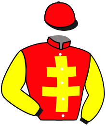 casaque portée par Merou Mlle A. jockey du cheval de course KATAHNAA, information pmu ZETURF