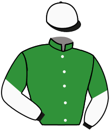 casaque portée par Demuro C. jockey du cheval de course FAUST, information pmu ZETURF