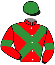 casaque portée par Dubord Rom. jockey du cheval de course COUR SAINT ELOI, information pmu ZETURF