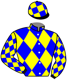 casaque portée par Grandin M. jockey du cheval de course KOVEL, information pmu ZETURF