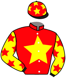 casaque portée par Plommee Léo. jockey du cheval de course LIENESSE, information pmu ZETURF