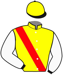 casaque portée par Breux D. jockey du cheval de course TOPAZE VENDOME, information pmu ZETURF