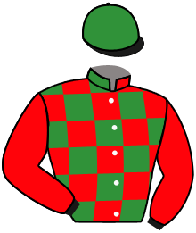 casaque portée par Zeeshaan Sahebjan Moh. jockey du cheval de course REACHING THE MOON, information pmu ZETURF