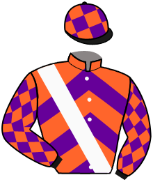 casaque portée par Marie Benj. jockey du cheval de course MAITRE D'ARMES, information pmu ZETURF