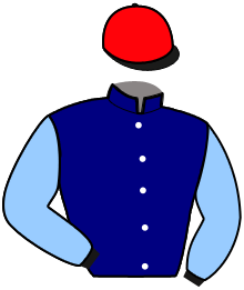 casaque portée par Maillard G. jockey du cheval de course KOMMODORE, information pmu ZETURF