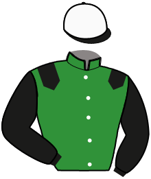casaque portée par Huygens M. jockey du cheval de course LUSANIO DE WARNOC, information pmu ZETURF