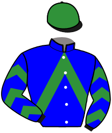 casaque portée par Senet J.F. jockey du cheval de course IVON DE LA MONERIE, information pmu ZETURF