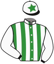 casaque portée par Zuliani L. jockey du cheval de course MASKILINE, information pmu ZETURF