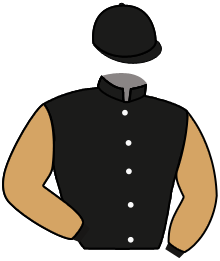 casaque portée par De Giles F. jockey du cheval de course KAPRHINANTE, information pmu ZETURF